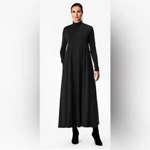 Zapelle Godet Inset Cotton Jersey Shift Dress